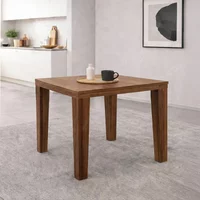 View Peony dining table - 80cm - 2 seater - square - walnut - wood View Peony dining table - 80cm - 2 seater - square - walnut - wood