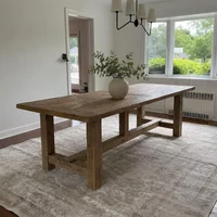 View Carbon refectory dining table - 300cm - 12 seater - natural - pine wood View Carbon refectory dining table - 300cm - 12 seater - natural - pine wood