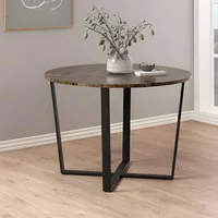 Click to view product details and reviews for Amble Dining Table 4 Seater Round 110cm Brown Marble Effect. Click to view product details and reviews for Amble Dining Table 4 Seater Round 110cm Brown Marble Effect.