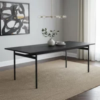 Click to view product details and reviews for Angus Dining Table 8 Seater 200cm Black Melamine. Click to view product details and reviews for Angus Dining Table 8 Seater 200cm Black Melamine.