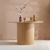 View Axel round dining table - 4 seater - 120cm - oak fluted View Axel round dining table - 4 seater - 120cm - oak fluted