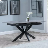 Click to view product details and reviews for Bari Extending Dining Table 4 6 Seater 140cm 180cm Grey Ceramic Black Star Base. Click to view product details and reviews for Bari Extending Dining Table 4 6 Seater 140cm 180cm Grey Ceramic Black Star Base.