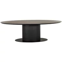 View Gordon dark wood 12 seater oval pedestal dining table View Gordon dark wood 12 seater oval pedestal dining table