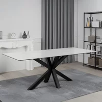 Click to view product details and reviews for Heaven Dining Table 8 Seater 200cm White Ceramic And Black With Star Legs. Click to view product details and reviews for Heaven Dining Table 8 Seater 200cm White Ceramic And Black With Star Legs.