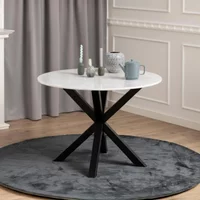 Click to view product details and reviews for Heaven Round Dining Table 4 Seater 110cm White Marble Effect With Star Legs. Click to view product details and reviews for Heaven Round Dining Table 4 Seater 110cm White Marble Effect With Star Legs.