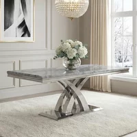 Click to view product details and reviews for Lisbon Dining Table Grey Marble Chrome Sizes Available. Click to view product details and reviews for Lisbon Dining Table Grey Marble Chrome Sizes Available.