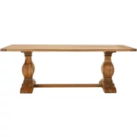 View Lyon dining table - 8 seater - 200cm - oak - double pedestal View Lyon dining table - 8 seater - 200cm - oak - double pedestal