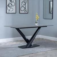 Click to view product details and reviews for Maldon Dining Table 6 Seater 160cm Grey Ceramic Black V Base. Click to view product details and reviews for Maldon Dining Table 6 Seater 160cm Grey Ceramic Black V Base.