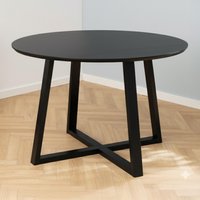 View Malika round dining table - 4 seater - 120cm - black View Malika round dining table - 4 seater - 120cm - black