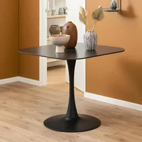 View Malta square dining table - 2 seater - 90cm - black ceramic View Malta square dining table - 2 seater - 90cm - black ceramic