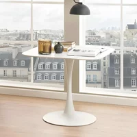 View Malta square dining table - 2 seater - 90cm - white ceramic View Malta square dining table - 2 seater - 90cm - white ceramic