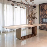 View Maxfield dining table - 300cm - 12 seater - beige - ceramic View Maxfield dining table - 300cm - 12 seater - beige - ceramic