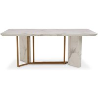 View Vieste dining table - 8 seater - 200cm - white marble View Vieste dining table - 8 seater - 200cm - white marble