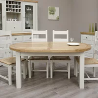 Click to view product details and reviews for Deluxe Painted Oval Extending Dining Table 6 10 Seater 167cm 247cm. Click to view product details and reviews for Deluxe Painted Oval Extending Dining Table 6 10 Seater 167cm 247cm.