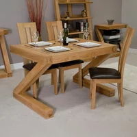 View Z designer dining table - 120cm - 4 seater - oak View Z designer dining table - 120cm - 4 seater - oak