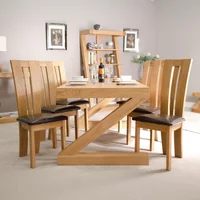 View Z designer dining table - 180cm - 6 seater - oak View Z designer dining table - 180cm - 6 seater - oak