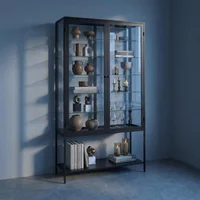 Click to view product details and reviews for Mondo Display Cabinet 2 Door Glass Black. Click to view product details and reviews for Mondo Display Cabinet 2 Door Glass Black.