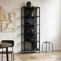 Click to view product details and reviews for Phoenix Display Cabinet Tall 2 Door Glass Black. Click to view product details and reviews for Phoenix Display Cabinet Tall 2 Door Glass Black.