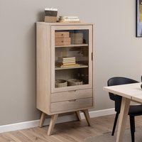 View A-line display cabinet - 2 drawer - white oak View A-line display cabinet - 2 drawer - white oak
