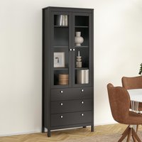 View Madrid display cabinet - 2 door - black View Madrid display cabinet - 2 door - black