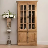 View Lyon display cabinet - 2 door - natural - oak View Lyon display cabinet - 2 door - natural - oak