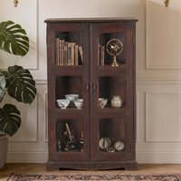 View Unique one of a kind - display cabinet - 2 door - brown - glass and wood View Unique one of a kind - display cabinet - 2 door - brown - glass and wood