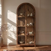 View Girare display cabinet - arch - 2 door - brown - glass and metal View Girare display cabinet - arch - 2 door - brown - glass and metal