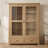 View Treviso oak display cabinet - low - 2 door View Treviso oak display cabinet - low - 2 door