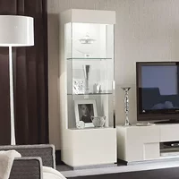 View Canova display cabinet - 1 door - lhf - white gloss View Canova display cabinet - 1 door - lhf - white gloss