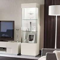 View Canova display cabinet - 1 door - rhf - white gloss View Canova display cabinet - 1 door - rhf - white gloss