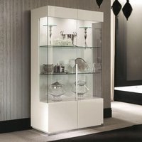 View Canova display cabinet - 2 door - white gloss View Canova display cabinet - 2 door - white gloss