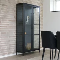 Click to view product details and reviews for Brisbane Display Cabinet 2 Door Black Metal. Click to view product details and reviews for Brisbane Display Cabinet 2 Door Black Metal.