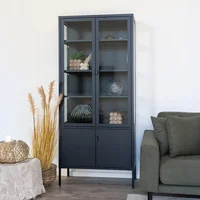 Click to view product details and reviews for Brisbane Display Cabinet 4 Door Black Metal. Click to view product details and reviews for Brisbane Display Cabinet 4 Door Black Metal.