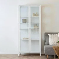 Click to view product details and reviews for Brisbane Display Cabinet 2 Door White Metal. Click to view product details and reviews for Brisbane Display Cabinet 2 Door White Metal.