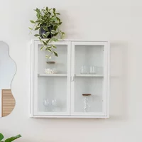 View Brisbane display cabinet - 2 door - hanging - white metal View Brisbane display cabinet - 2 door - hanging - white metal