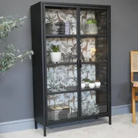 Click to view product details and reviews for Display Cabinet Black Metal And Glass 2 Door. Click to view product details and reviews for Display Cabinet Black Metal And Glass 2 Door.