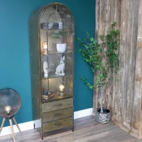 Click to view product details and reviews for Display Cabinet Brushed Gold Metal 1 Door. Click to view product details and reviews for Display Cabinet Brushed Gold Metal 1 Door.