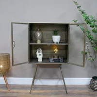 Click to view product details and reviews for Display Cabinet Brushed Gold Metal 2 Door. Click to view product details and reviews for Display Cabinet Brushed Gold Metal 2 Door.