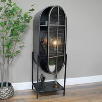 Click to view product details and reviews for Display Cabinet Industrial Black Metal And Glass Arched 1 Door. Click to view product details and reviews for Display Cabinet Industrial Black Metal And Glass Arched 1 Door.