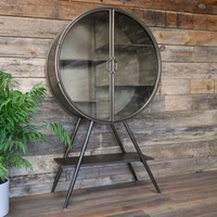 Click to view product details and reviews for Display Cabinet Industrial Grey Metal Round 2 Glass Doors. Click to view product details and reviews for Display Cabinet Industrial Grey Metal Round 2 Glass Doors.