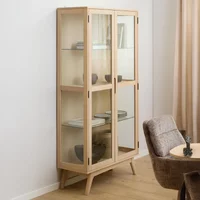 View Marte display cabinet - 2 door - white oak View Marte display cabinet - 2 door - white oak