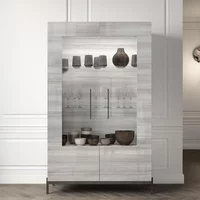 Click to view product details and reviews for Mia Display Cabinet 2 Door Grey. Click to view product details and reviews for Mia Display Cabinet 2 Door Grey.