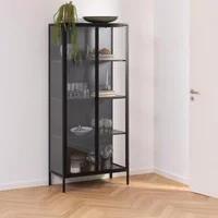 Click to view product details and reviews for Newcastle Display Cabinet 2 Door Tall Black. Click to view product details and reviews for Newcastle Display Cabinet 2 Door Tall Black.