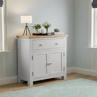 Click to view product details and reviews for Lundy Compact Sideboard 2 Door 80cm Grey Painted. Click to view product details and reviews for Lundy Compact Sideboard 2 Door 80cm Grey Painted.