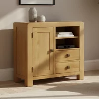 Click to view product details and reviews for Curve Sideboard Media Unit Oak. Click to view product details and reviews for Curve Sideboard Media Unit Oak.