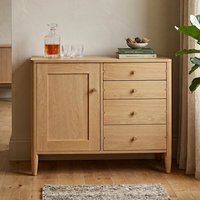View Clearance - capena small sideboard - 1 door 4 drawer - oak - a569 View Clearance - capena small sideboard - 1 door 4 drawer - oak - a569