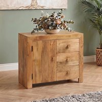 View Dakota sideboard - 1 door 3 drawer - small - light mango wood View Dakota sideboard - 1 door 3 drawer - small - light mango wood