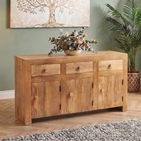 View Dakota sideboard - 3 door 3 drawer - medium - light mango wood View Dakota sideboard - 3 door 3 drawer - medium - light mango wood
