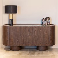 View Callahan curved sideboard - 2 door - medium - brown - ceramic and wood View Callahan curved sideboard - 2 door - medium - brown - ceramic and wood