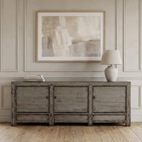 View Unique one of a kind - distressed sideboard - 3 door - 224cm - extra large - rustic grey - elm wood View Unique one of a kind - distressed sideboard - 3 door - 224cm - extra large - rustic grey - elm wood